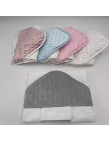 Capuche de bain Velours Minky couleurs