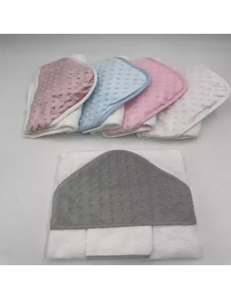 Capuche de bain Velours Minky couleurs