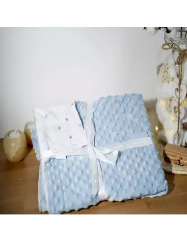 Couverture Plaid bébé PIERRE CARDIN bleu