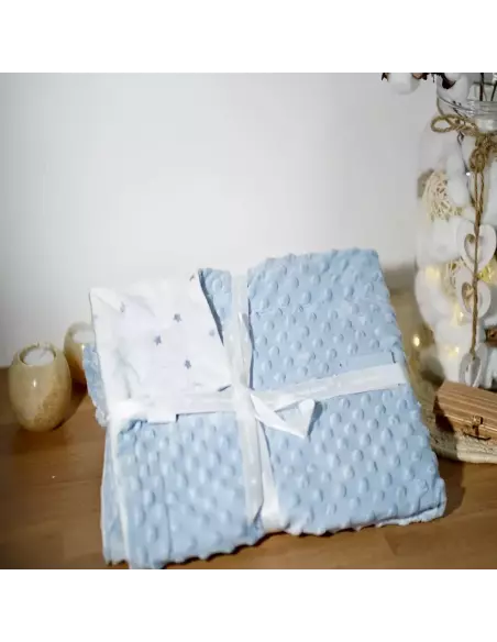 Couverture Plaid bébé PIERRE CARDIN bleu