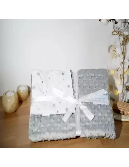 Couverture Plaid bébé PIERRE CARDIN gris