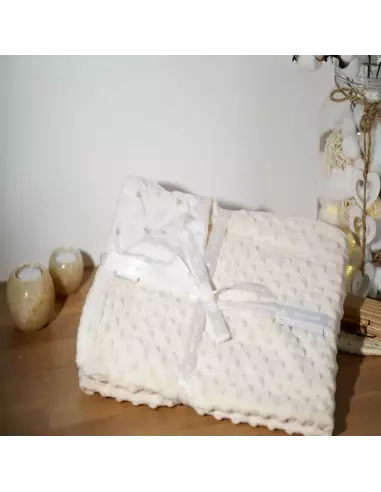 Couverture Plaid bébé PIERRE CARDIN beige