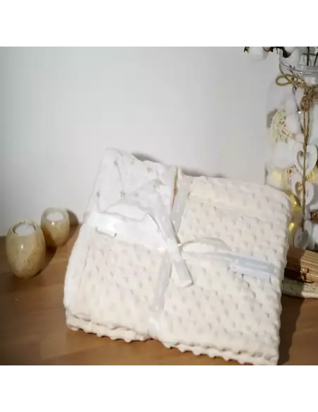 Couverture Plaid bébé PIERRE CARDIN beige