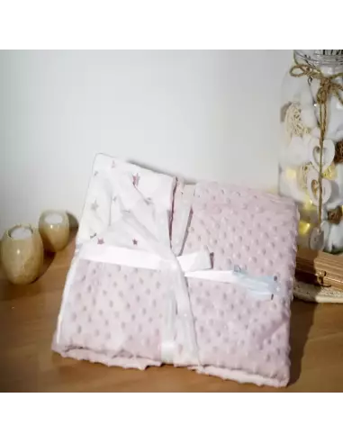 Couverture Plaid bébé PIERRE CARDIN rose