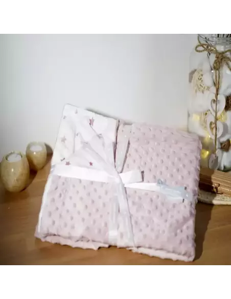 Couverture Plaid bébé PIERRE CARDIN rose
