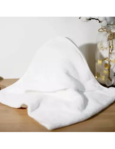 Capuche de bain bébé en gaze de coton personnalisable | Cadeau bébé