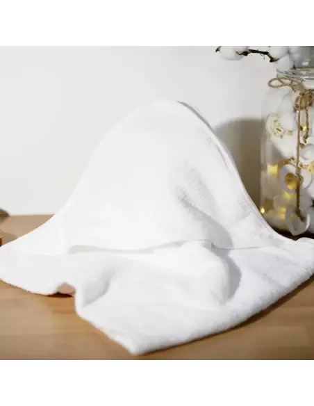 Capuche de bain bébé en gaze de coton personnalisable | Cadeau bébé