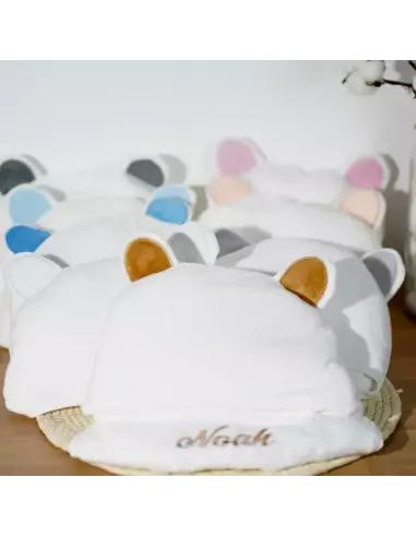 Capuche de bain bébé en bambou personnalisable | Cadeau bébé