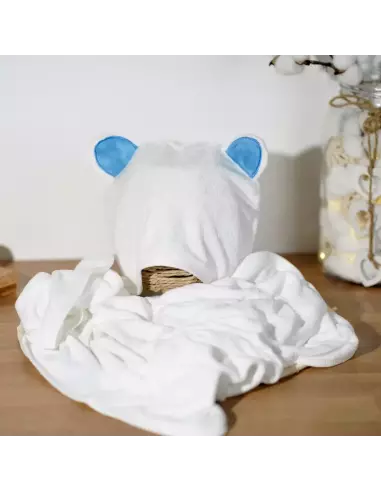 Capuche de bain bébé en bambou personnalisable | Cadeau bébé