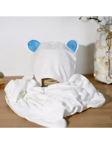 Capuche de bain bébé en bambou personnalisable | Cadeau bébé