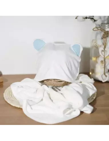 Capuche de bain bébé en bambou personnalisable | Cadeau bébé