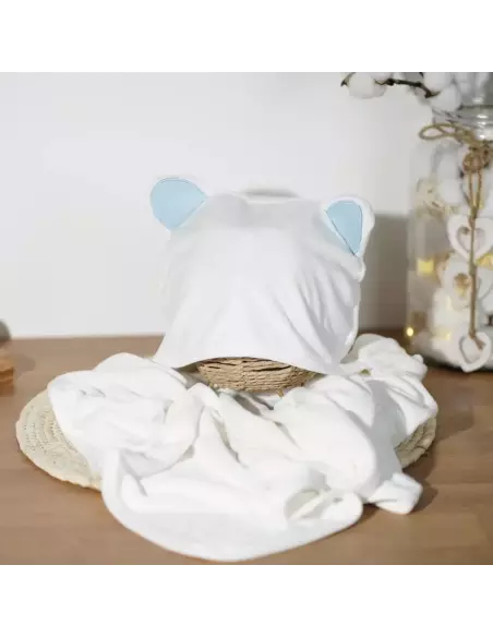 Capuche de bain bébé en bambou personnalisable | Cadeau bébé
