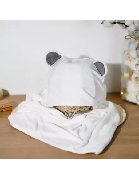 Capuche de bain bébé en bambou personnalisable | Cadeau bébé