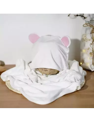 Capuche de bain bébé en bambou personnalisable | Cadeau bébé