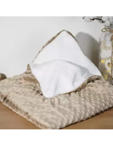 Couverture Plaid bébé Velours Minky doublé polaire | Cadeau bébé