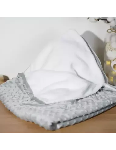 Couverture Plaid bébé Velours Minky doublé polaire | Cadeau bébé