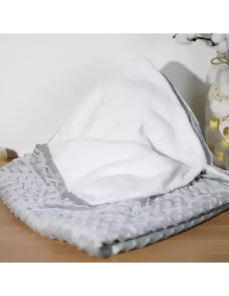 Couverture Plaid bébé Velours Minky doublé polaire | Cadeau bébé