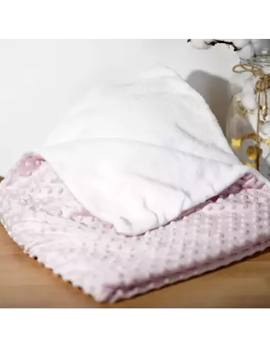 Couverture Plaid bébé Velours Minky doublé polaire | Cadeau bébé