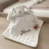 Doudou lapin bébé en velours Minky pour bébé | Cadeau bébé