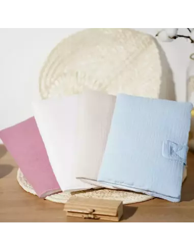 Protège carnet de santé bébé Velours Minky personnalisable