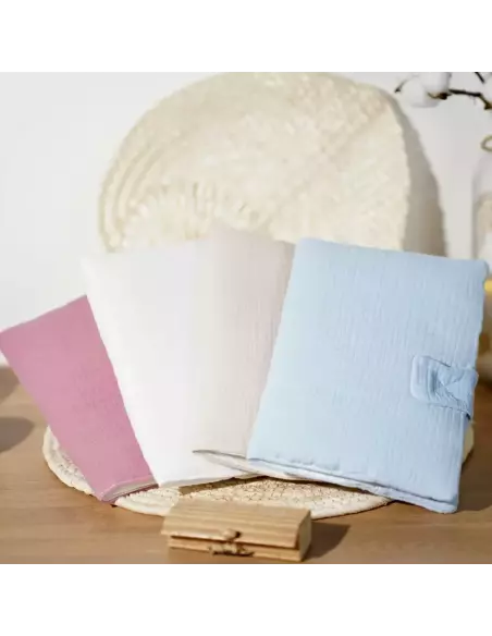 Protège carnet de santé bébé Velours Minky personnalisable