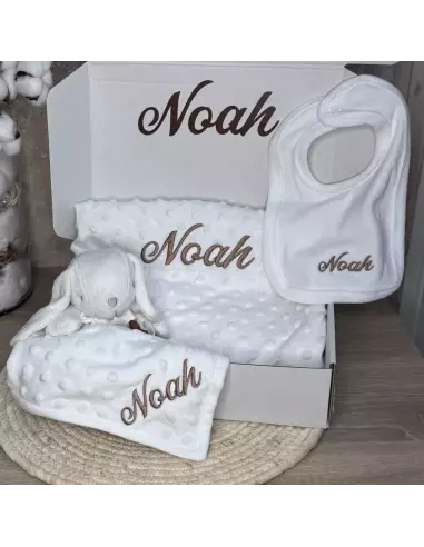 Coffret naissance Doudou Couverture & Bavoir