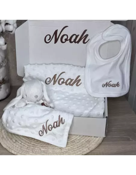 Coffret naissance Doudou Couverture & Bavoir