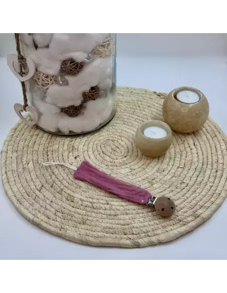 Accroche-tétine gaze de coton personnalisable | Cadeau bébé