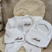 Ensemble naissance Velours 3 pièces