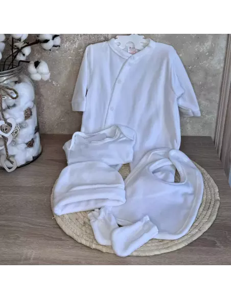 Ensemble naissance Velours 5 piéces