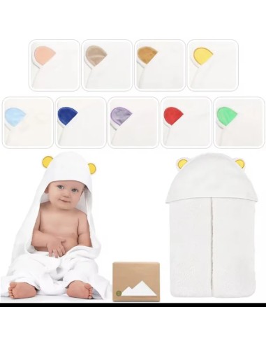 Capuche de bain Microfibres Bambou personnalisé couleurs